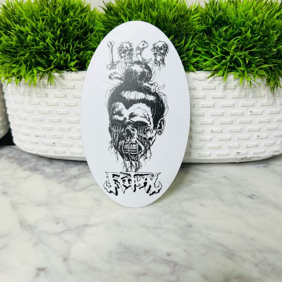 Ritual Shrunken Head Cut Vinyl Sticker - Picture 4 of 4